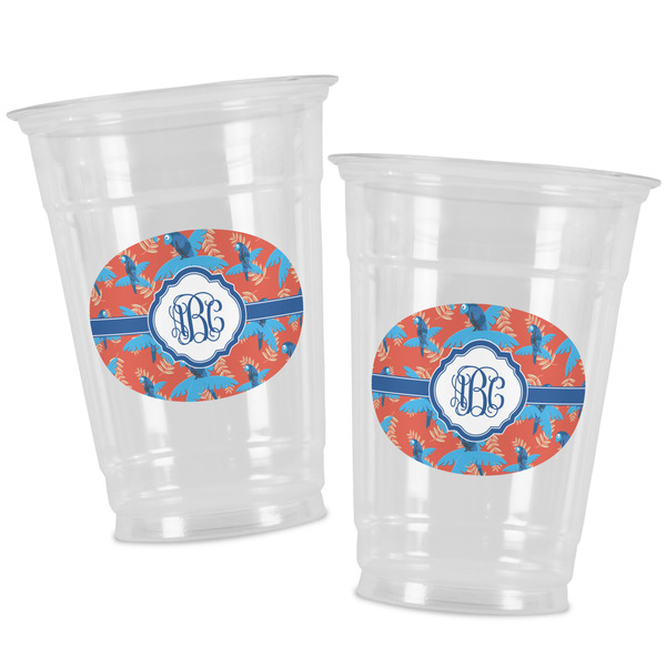 Blue Parrot Party Cups - 16oz - Alt View