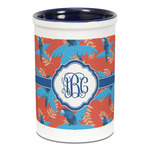 Blue Parrot Ceramic Pencil Holders - Blue