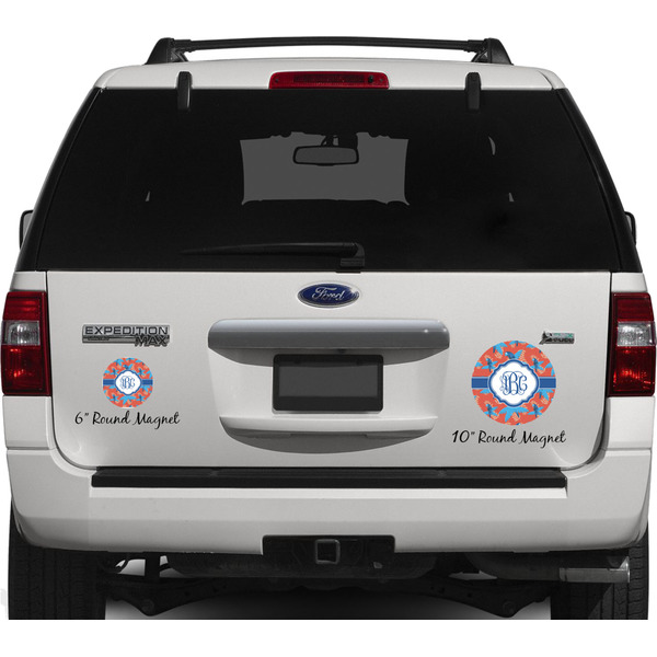 Blue Parrot Personalized Car Magnets on Ford Explorer
