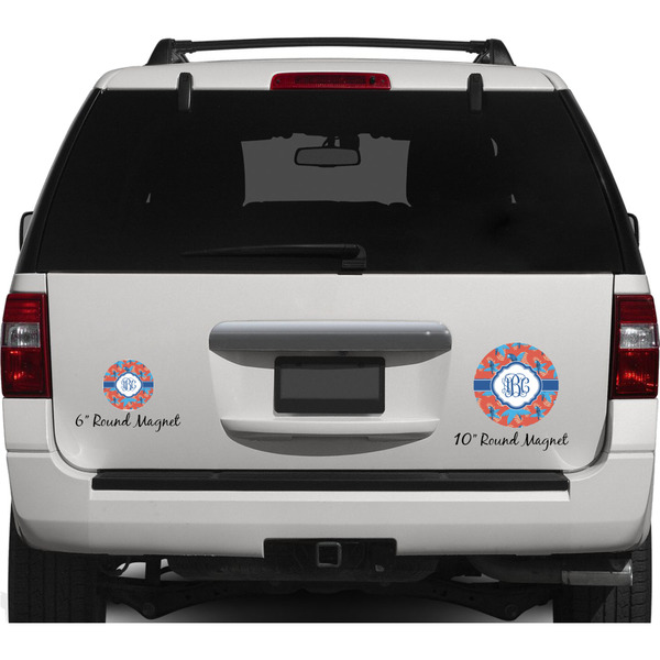 Blue Parrot Personalized Car Magnets on Ford Explorer