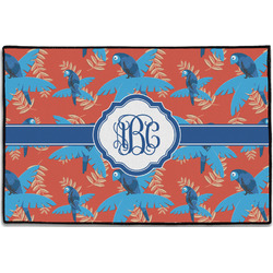 Blue Parrot Door Mat - 36"x24" (Personalized)