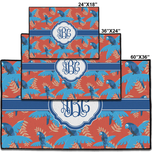 Blue Parrot Personalized Door Mat - Group Parent IMF