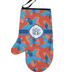 Blue Parrot Left Oven Mitt (Personalized)