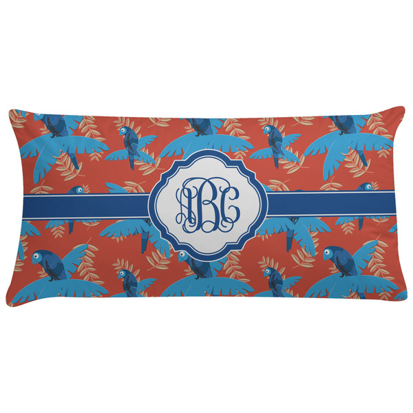 Custom Blue Parrot Pillow Case - King (Personalized)