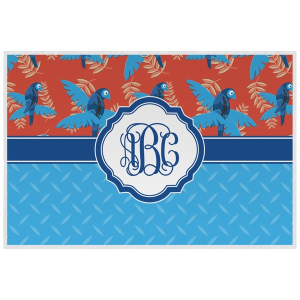 Blue Parrot Personalized Placemat (Back)