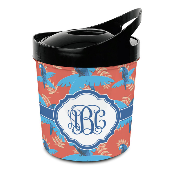 Custom Blue Parrot Plastic Ice Bucket (Personalized)