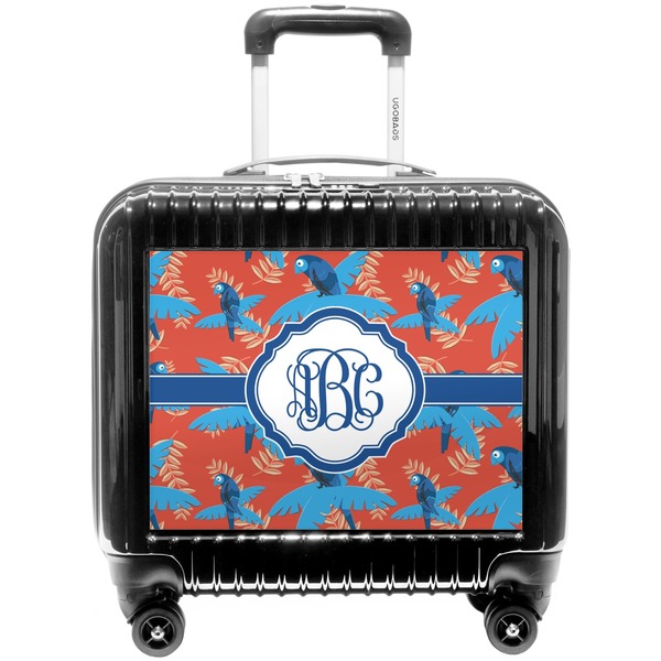 Custom Blue Parrot Pilot / Flight Suitcase (Personalized)