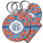 Blue Parrot Plastic Keychain (Personalized)
