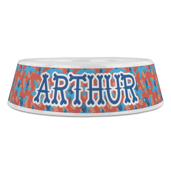 Blue Parrot Plastic Pet Bowls - Large - FRONT