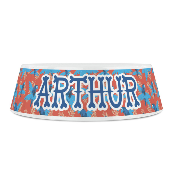 Blue Parrot Plastic Pet Bowls - Small - FRONT