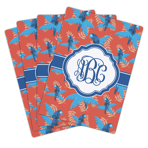 Blue Parrot Playing Cards - Hand Back View