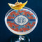 Blue Parrot Printed Drink Topper - XLarge - In Context
