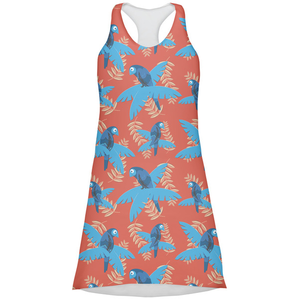 Custom Blue Parrot Racerback Dress - X Small