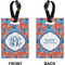 Blue Parrot Rectangle Luggage Tag (Front + Back)