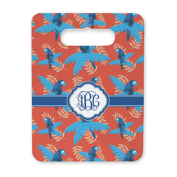 Custom Blue Parrot Rectangular Trivet with Handle (Personalized)