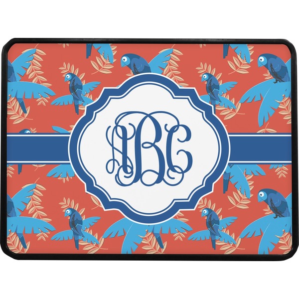 Blue Parrot Rectangular Trailer Hitch Cover (Personalized)