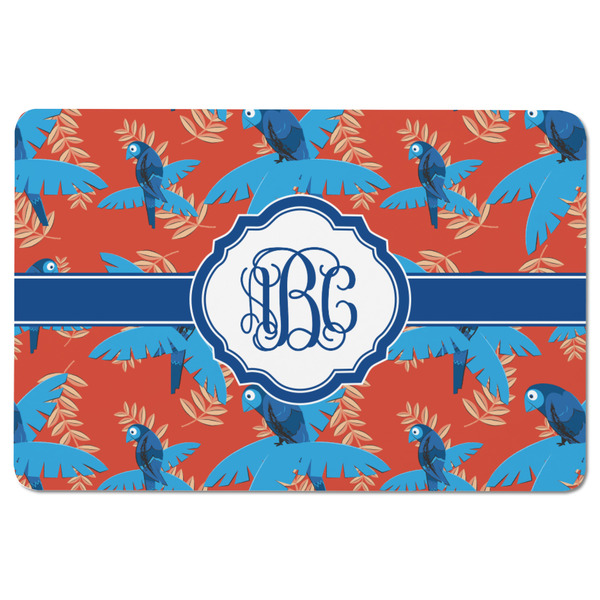 Blue Parrot Rectangular Fridge Magnet - FRONT