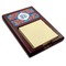Blue Parrot Red Mahogany Sticky Note Holder - Angle