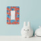 Blue Parrot Rocker Light Switch Covers - Single - IN CONTEXT