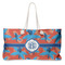 Blue Parrot Large Rope Tote Bag - Front View