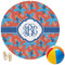 Blue Parrot Round Beach Towel (Personalized)