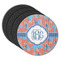 Blue Parrot Round Coaster Rubber Back - Main
