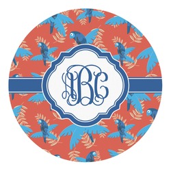Blue Parrot Round Decal (Personalized)