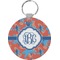 Blue Parrot Round Keychain (Personalized)