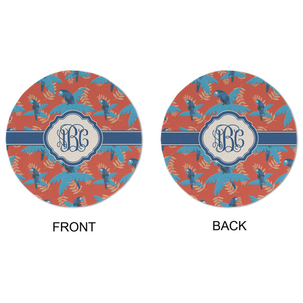 Blue Parrot Round Linen Placemats - APPROVAL (double sided)