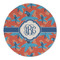 Blue Parrot Round Linen Placemats - FRONT (Double Sided)