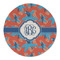 Blue Parrot Round Linen Placemats - FRONT (Single Sided)