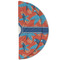 Blue Parrot Round Linen Placemats - HALF FOLDED (double sided)