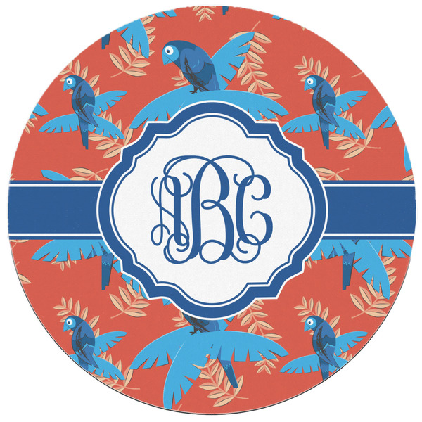 Blue Parrot Round Mousepad - APPROVAL