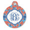 Blue Parrot Round Pet ID Tag - Large - Front