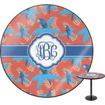 Blue Parrot Round Table - 24" (Personalized)