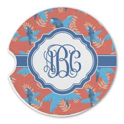 Blue Parrot Sandstone Car Coaster - Single (Personalized)
