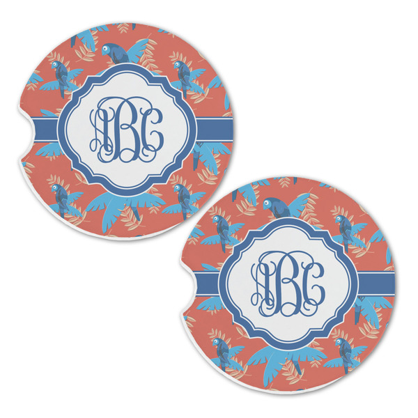 Blue Parrot Sandstone Car Coasters - Set of 2