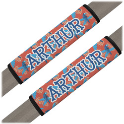 Blue Parrot Seat Belt Covers (Set of 2) (Personalized)