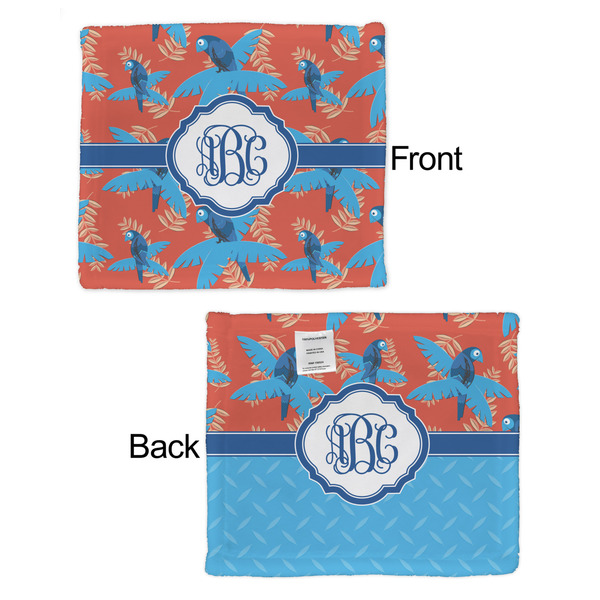 Blue Parrot Security Blanket - Front & Back View