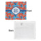 Blue Parrot Security Blanket - Front & White Back View