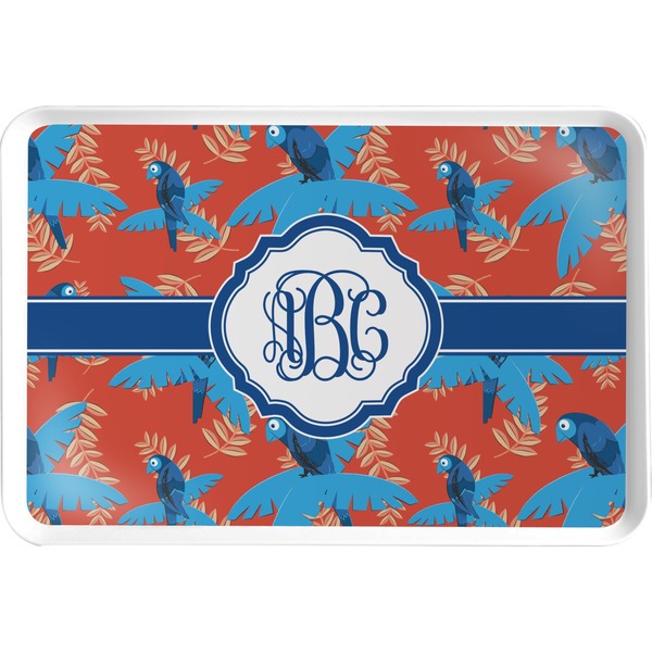 Custom Blue Parrot Serving Tray (Personalized)