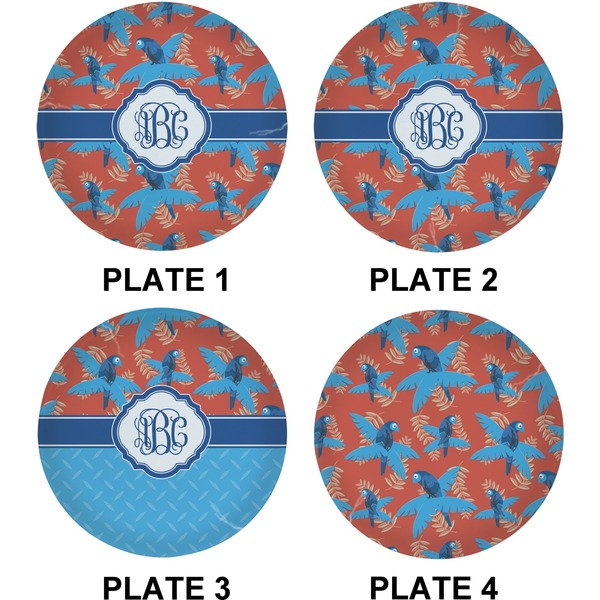 Blue Parrot Set of Lunch / Dinner Plates (Approval)
