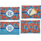 Blue Parrot Set of Rectangular Appetizer / Dessert Plates