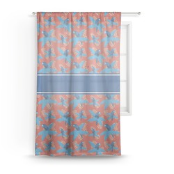 Blue Parrot Sheer Curtains (Personalized)