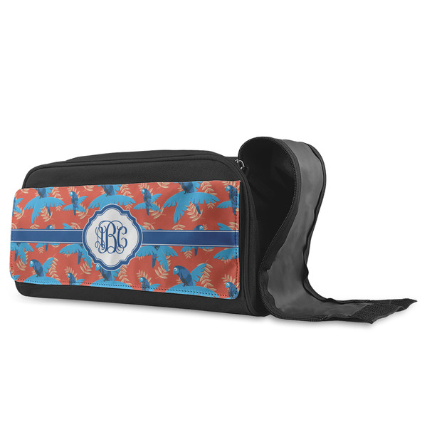 Blue Parrot Shoe Bags - ANGLE (Open)