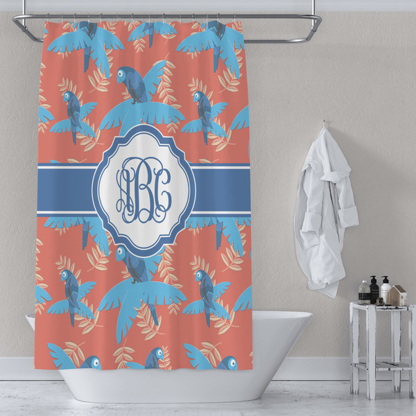 Blue Parrot Shower Curtain Lifestyle