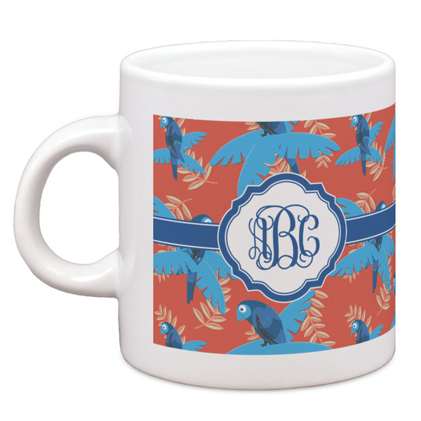 Custom Blue Parrot Espresso Cup (Personalized)