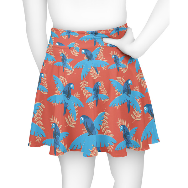 Blue Parrot Skater Skirt - Back