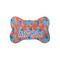 Blue Parrot Bone Shaped Dog Food Mat (Small) (Personalized)