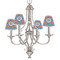 Blue Parrot Small Chandelier Shade - LIFESTYLE (on chandelier)